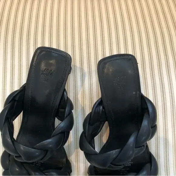 H&M Quilted Faux Leather Sandal Heels - Picture 5 of 10